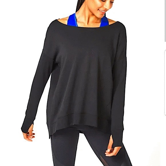 Sweaty Betty Tops Sweaty Betty Simhasana Sweat Shirt Black